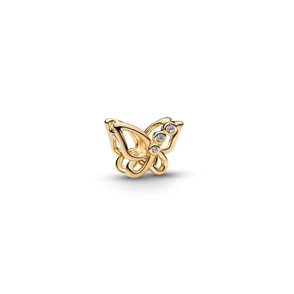 Pandora Gold Butterfly Openwork Charm Image 1
