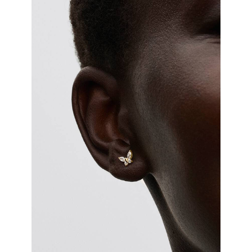 Pandora Gold Butterfly Stud Earrings 2