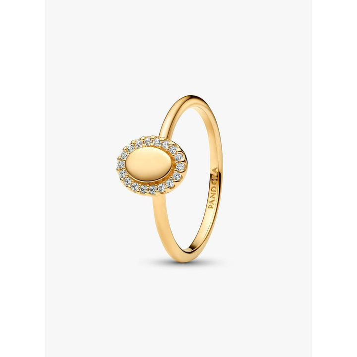 Pandora Gold Cubic Zirconia Ring Image 1