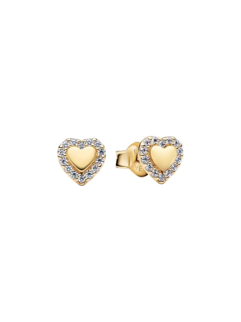 Pandora Gold Heart Halo Stud Earrings - MococoPandora264363C01Earrings