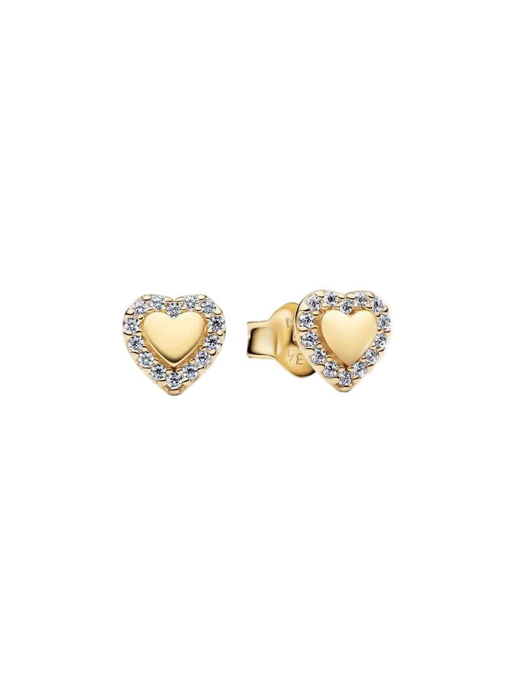 Pandora Gold Heart Halo Stud Earrings - MococoPandora264363C01Earrings