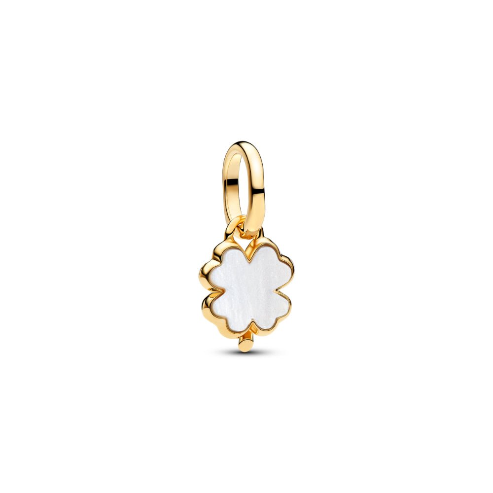 Pandora Gold Lucky Clover Dangle White Charm - MococoPandora764564C015700303277974Charms