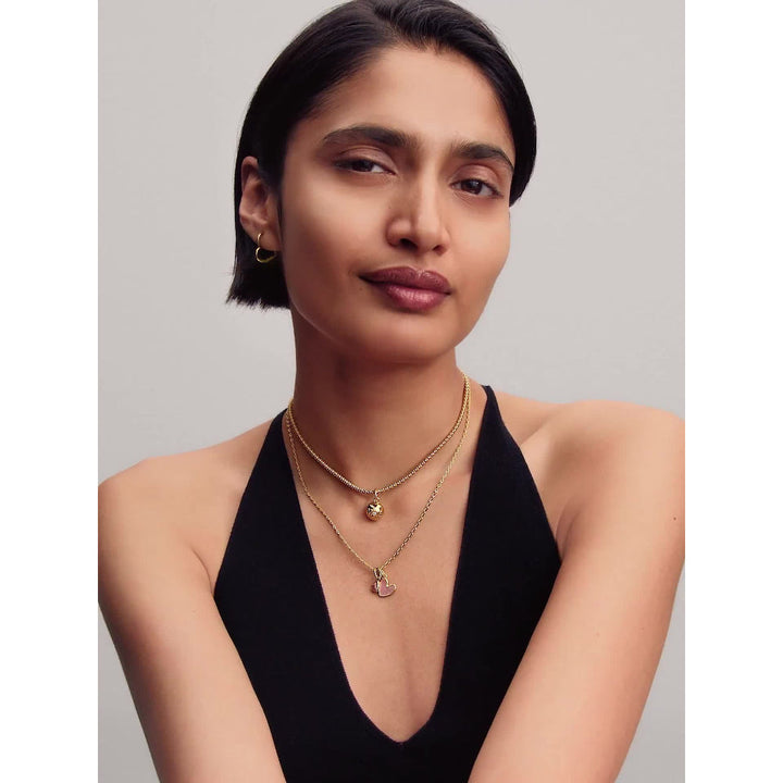 Pandora Gold Mother &amp; Daughter Pink Splittable Dangle Charm Image 3