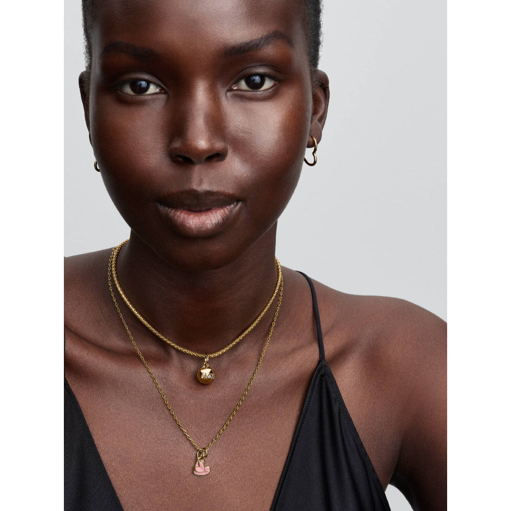 Pandora Gold Mother &amp; Daughter Pink Splittable Dangle Charm Image 4