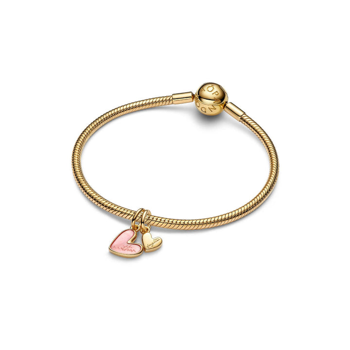 Pandora Gold Mother &amp; Daughter Pink Splittable Dangle Charm Image 5