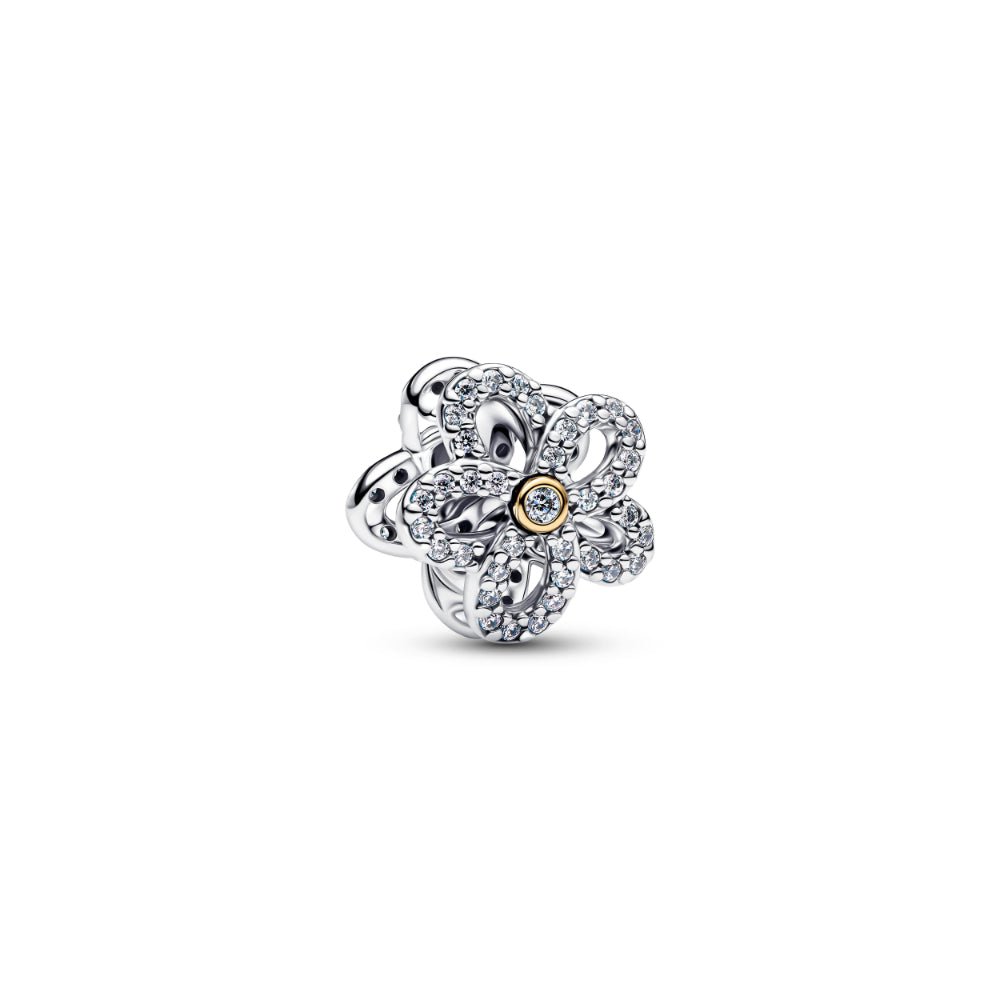 Pandora Gold Pave Flower Openwork Charm - MococoPandora764480C015700303277806Charms