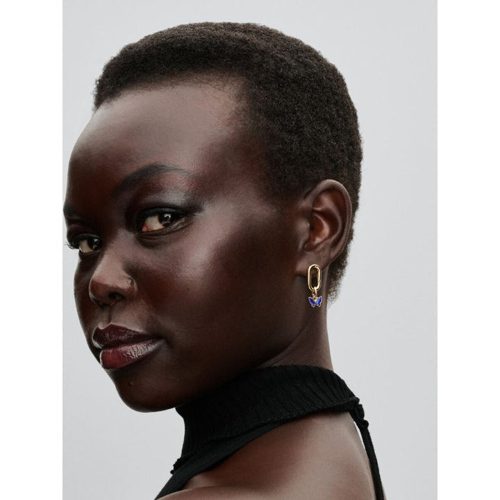 Pandora Gold Plated Blue Butterfly Mini Dangle Charm - MococoPandora763825C015700303193144Charms