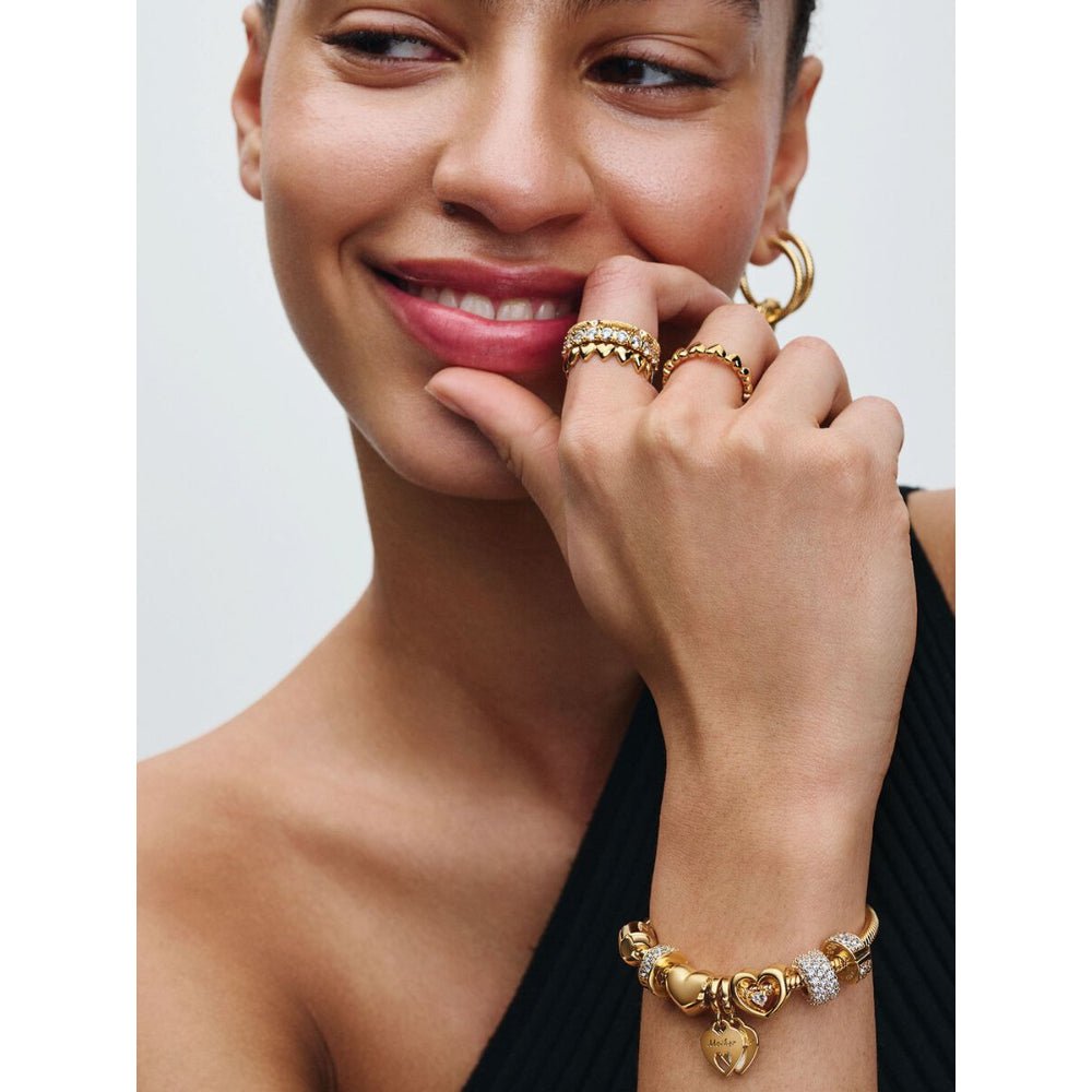 Pandora Gold Plated Clear Pave Clip Charm - MococoPandora768658C015700302845464Charms