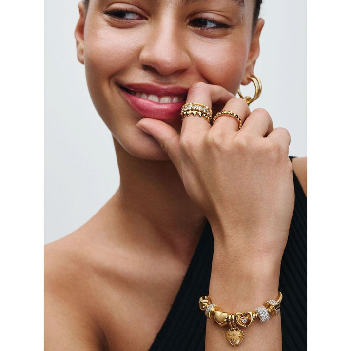 Pandora Gold Plated Clear Pave Clip Charm - MococoPandora768658C015700302845464Charms