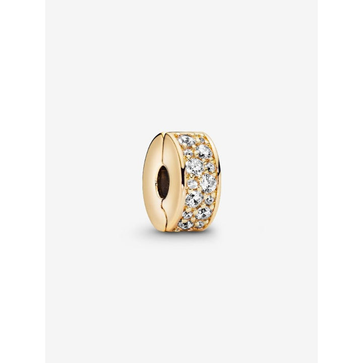 Pandora Gold Plated Clear Pave Clip Charm - MococoPandora768658C015700302845464Charms