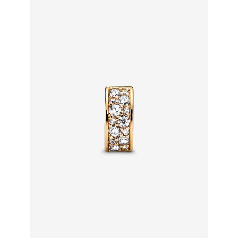 Pandora Gold Plated Clear Pave Clip Charm - MococoPandora768658C015700302845464Charms