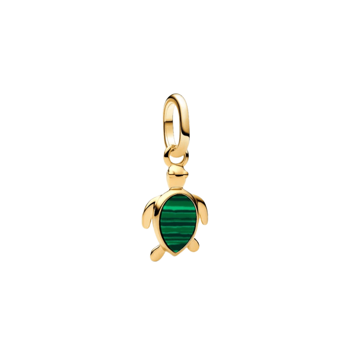 Pandora Gold Plated Green Turtle Mini Dangle Charm - MococoPandora763823C015700303193076Charms