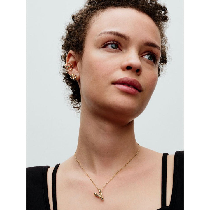 Pandora Gold Plated Organically Shaped Heart Pendant Necklace - MococoPandora363272C00-705700303127361Necklace