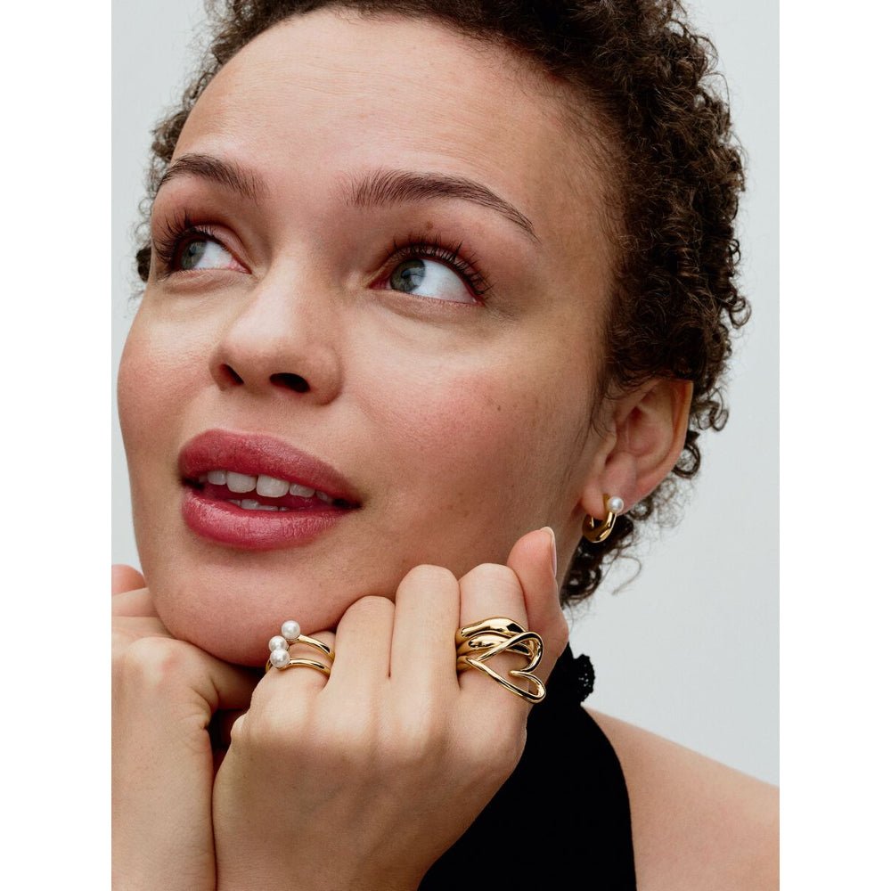 Pandora Gold Plated Organically Shaped Heart Ring - MococoPandora163288C00-485700303127422Rings