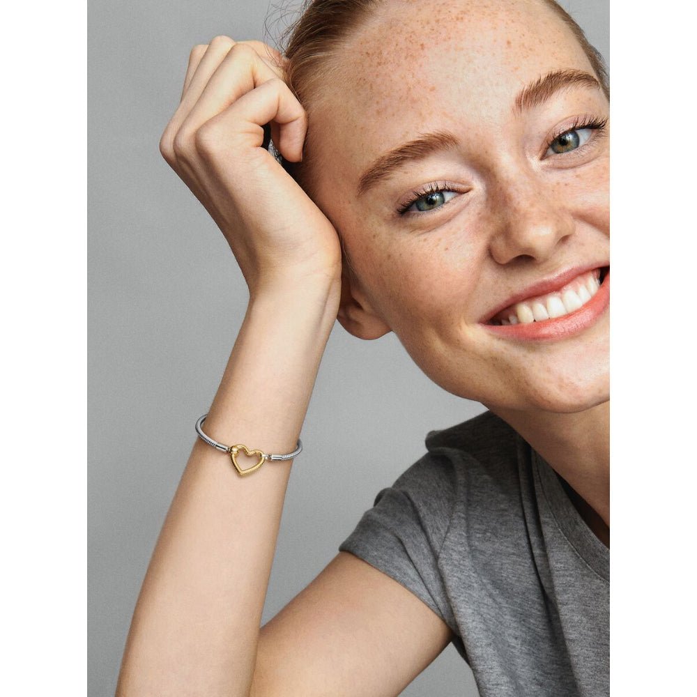 Pandora Gold Plated Silver Heart Closure Snake Chain Bracelet - MococoPandora569539C00-165700302965735Bracelets