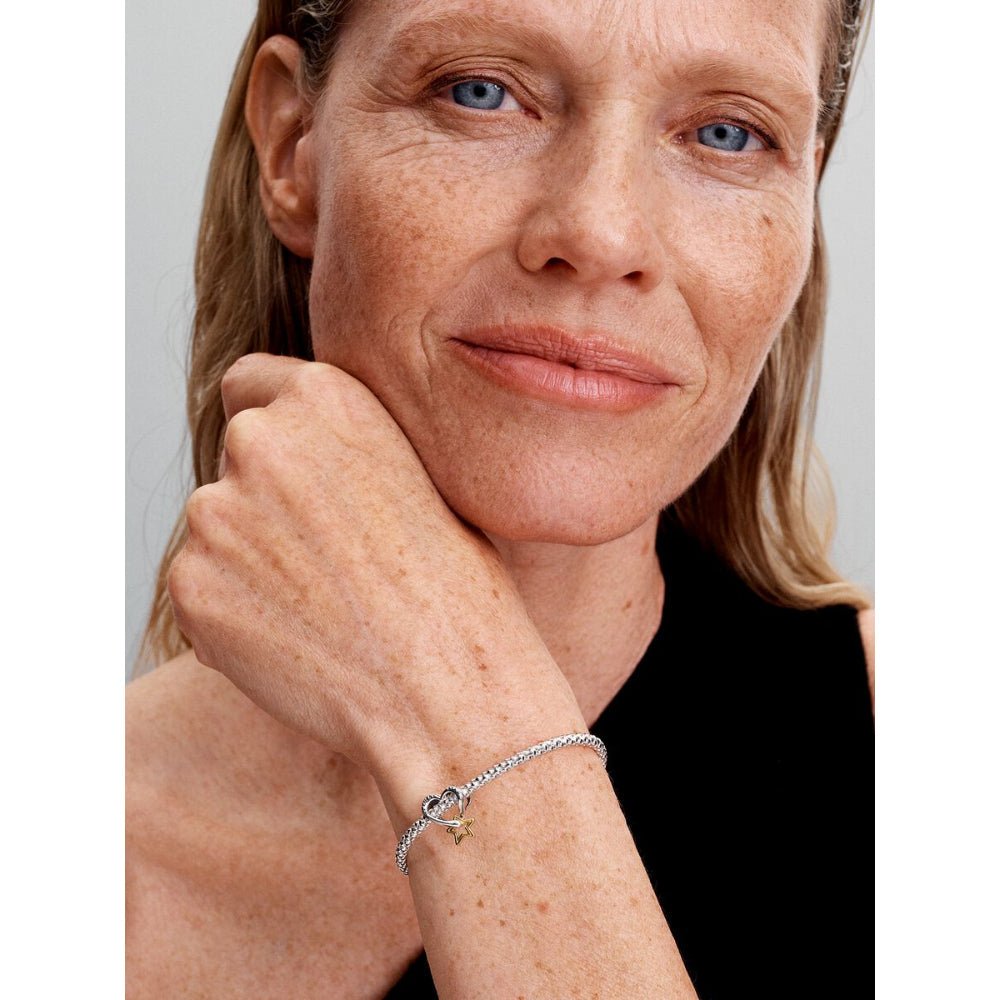 Pandora Gold Plated Silver Lucky Star & Heart Charm - MococoPandora763513C005700303148175Charms