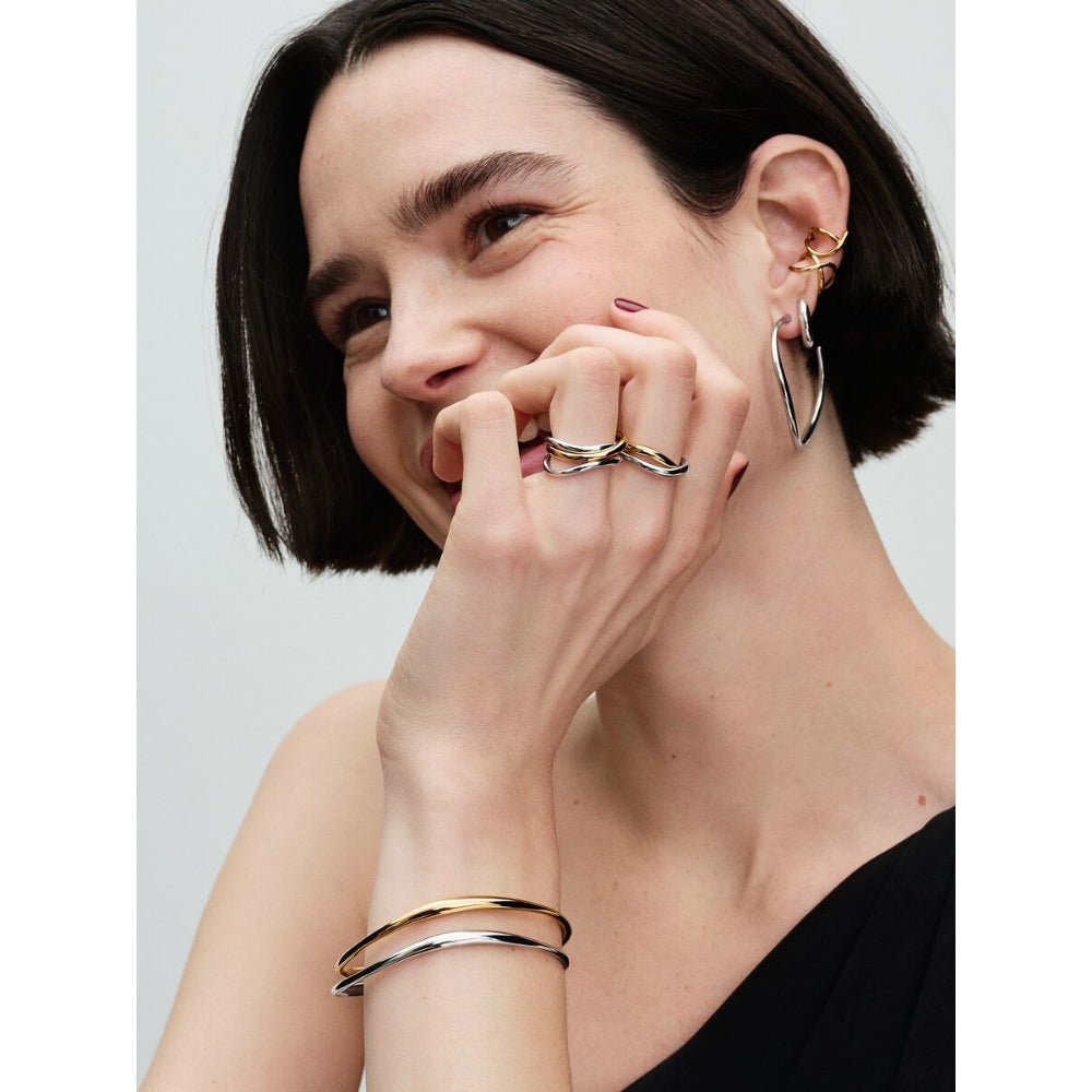 Pandora Gold Plated Silver Two - Tone Entwined Bands Ring - MococoPandora163262C00-485700303127989Rings