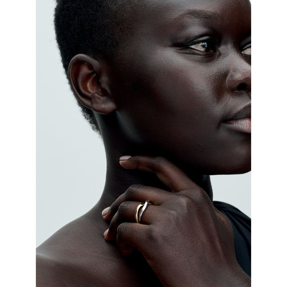 Pandora Gold Plated Silver Two - Tone Entwined Bands Ring - MococoPandora163262C00-485700303127989Rings