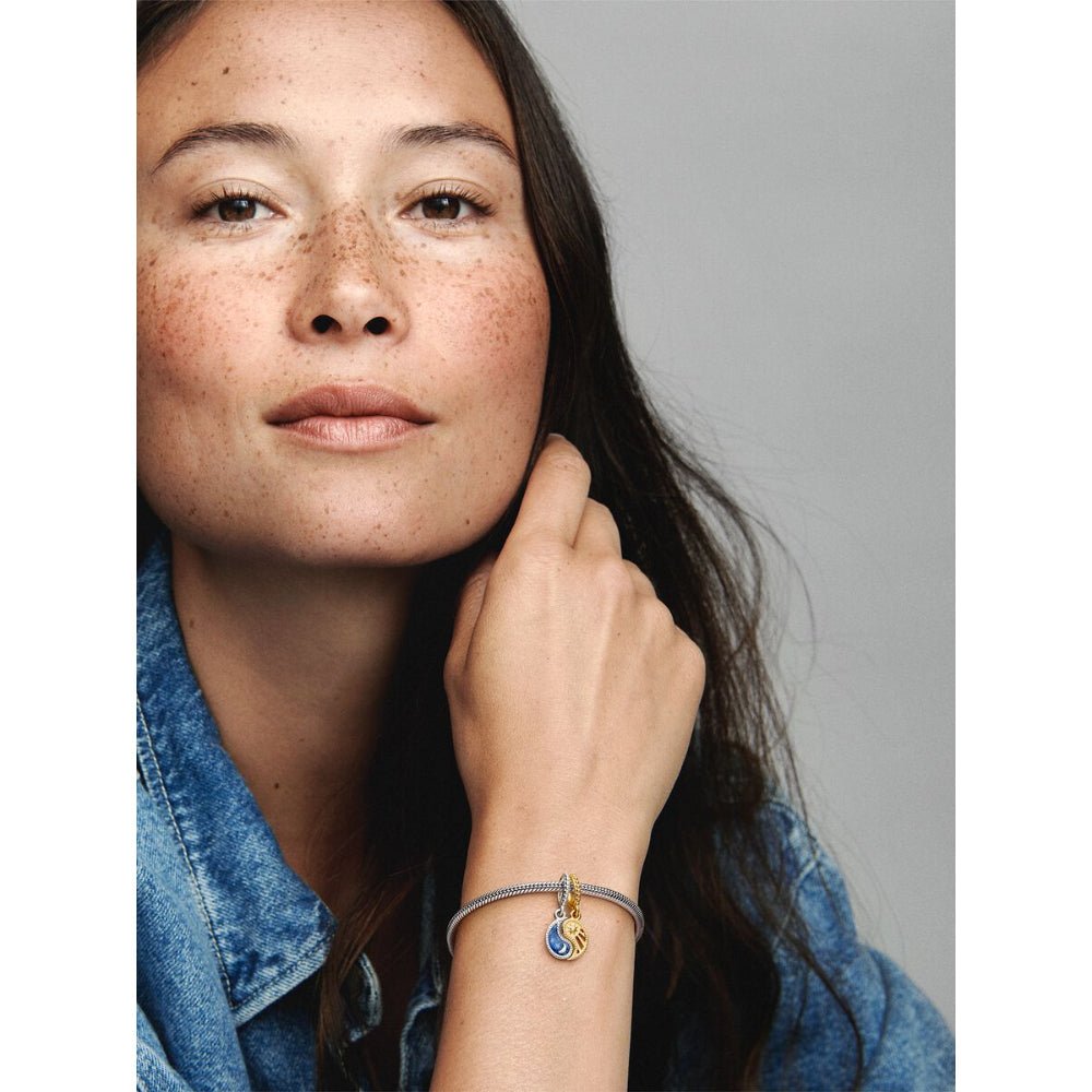 Pandora Gold Plated Silver Two - Tone Splittable Sun & Moon Dangle Charm - MococoPandora762678C015700303046808Charms