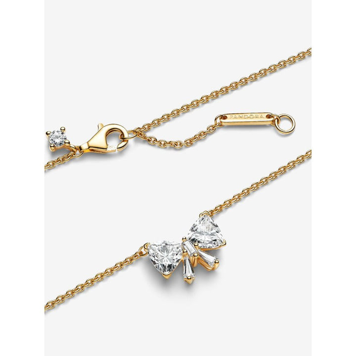 Pandora Gold Plated Sparkling Bow Necklace - MococoPandora363508C01-455700303148502Necklace