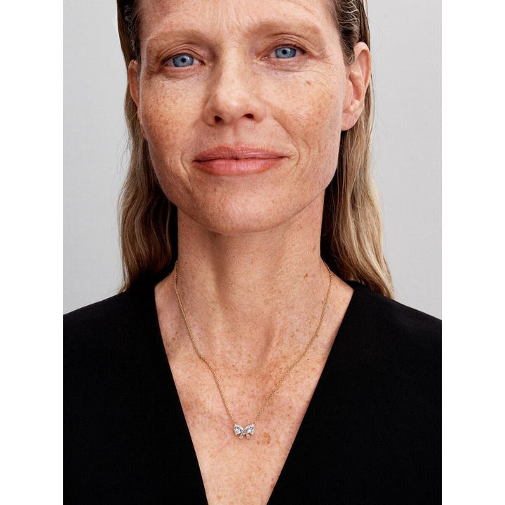 Pandora Gold Plated Sparkling Bow Necklace - MococoPandora363508C01-455700303148502Necklace