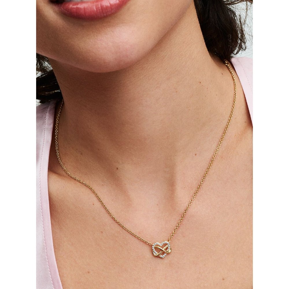 Pandora Gold Plated Sparkling Infinity Heart Collier Necklace - MococoPandora362666C01-505700303113708Necklace