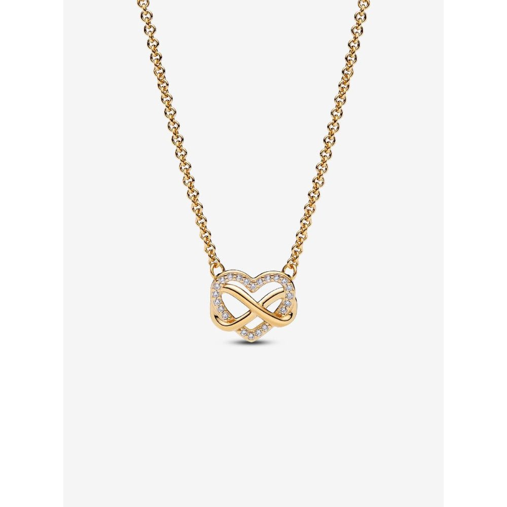 Pandora Gold Plated Sparkling Infinity Heart Collier Necklace - MococoPandora362666C01-505700303113708Necklace