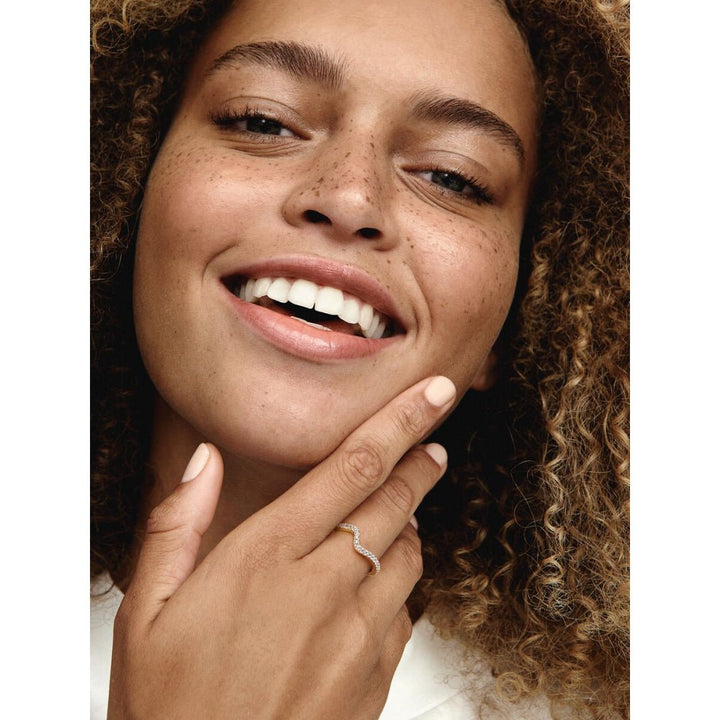 Pandora Gold Plated Sparkling Wave Ring - MococoPandora162539C01-485700303024301Rings