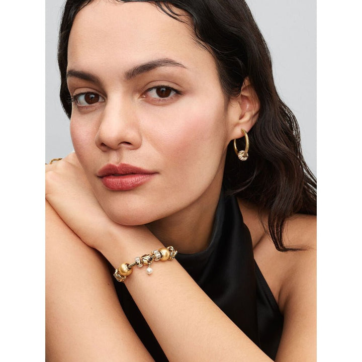 Pandora Gold Plated Stones &amp; Enamel Clip Charm - MococoPandora763785C015700303186733Charms