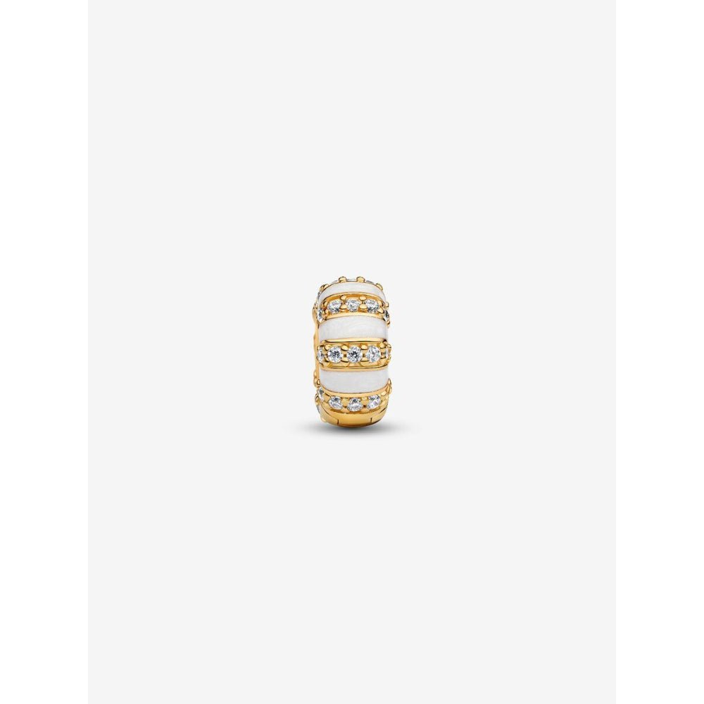 Pandora Gold Plated Stones &amp; Enamel Clip Charm - MococoPandora763785C015700303186733Charms