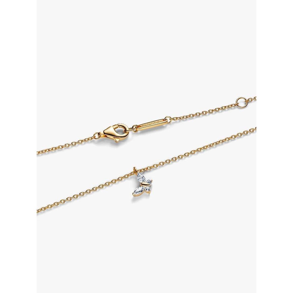 Pandora Gold Sparkling Butterfly Pendant Necklace - MococoPandora364267C01-45Necklaces