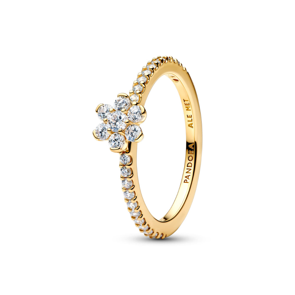 Pandora Gold Sparkling Flower Ring Image 1