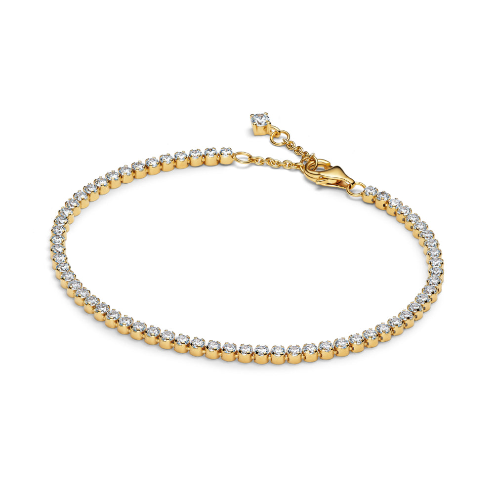 Pandora Gold Sparkling Tennis Bracelet Image 1