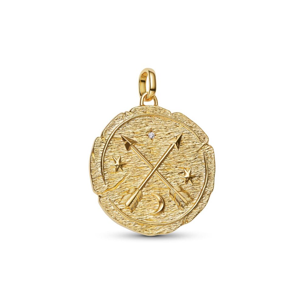 Pandora Gold Talisman Medallion Crossing Arrows Cubic Zirconia - MococoPandora764084C015700303218960Charms