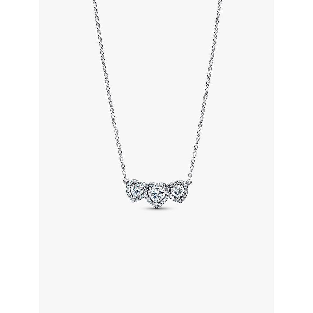 Pandora Halo Heart Trilogy Collier Necklace Image 1