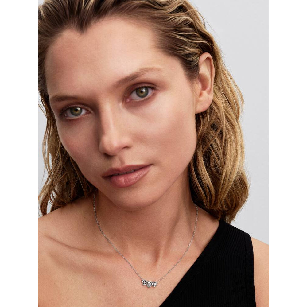 Pandora Halo Heart Trilogy Collier Necklace Image 3