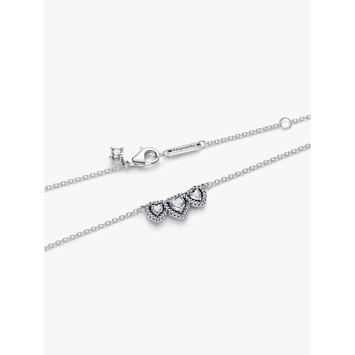 Pandora Halo Heart Trilogy Collier Necklace Image 5