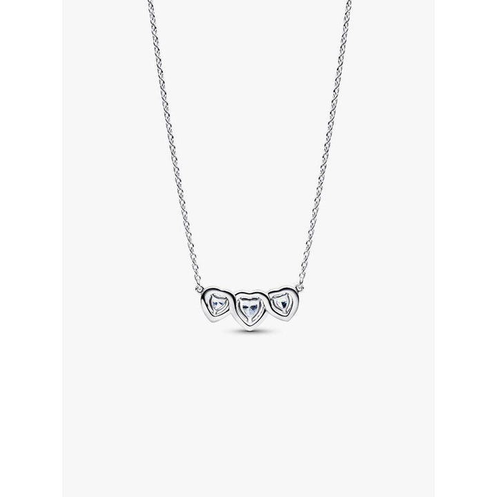 Pandora Halo Heart Trilogy Collier Necklace Image 6
