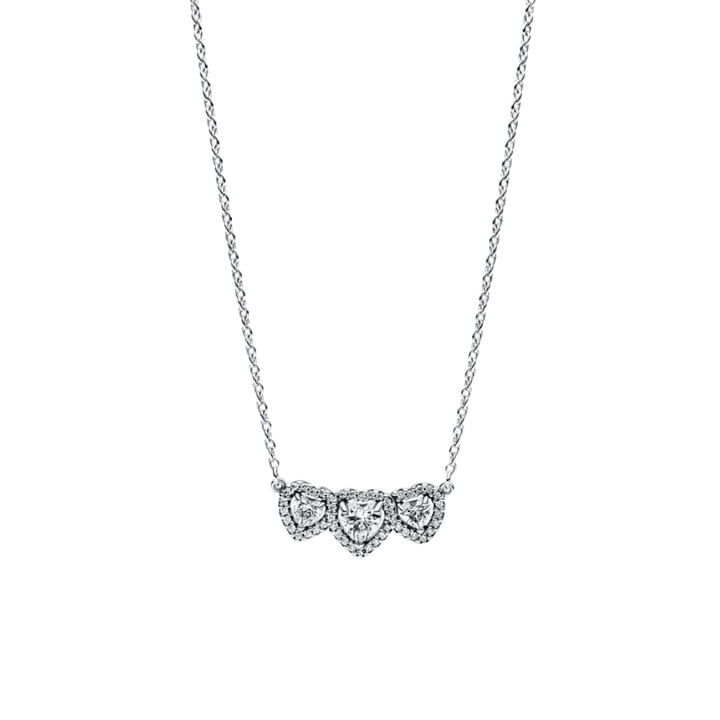 Pandora Halo Heart Trilogy Collier Necklace - MococoPandora394412C01-45Necklaces