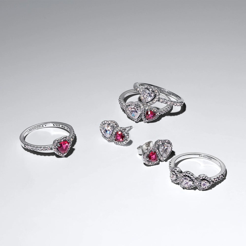 Pandora Halo Heart Trilogy Ring - MococoPandora194413C01-50Rings