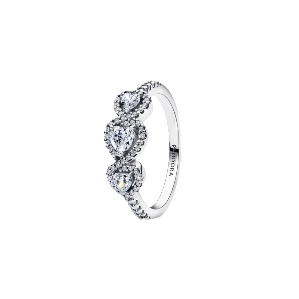 Pandora Halo Heart Trilogy Ring - MococoPandora194413C01-50Rings