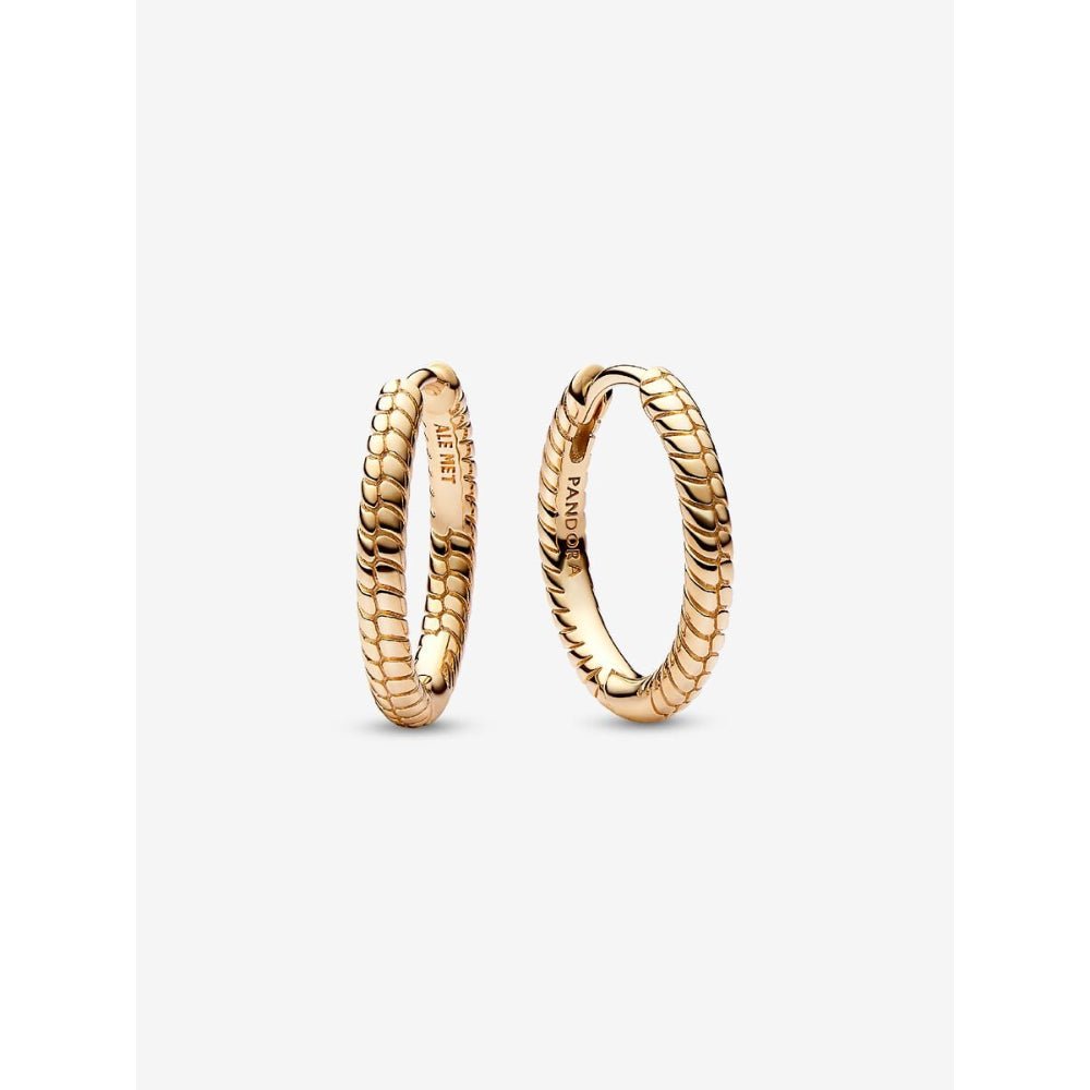 Pandora Moments Gold Plated Small Charm Hoop Earrings - MococoPandora262728C005700303059716Earrings