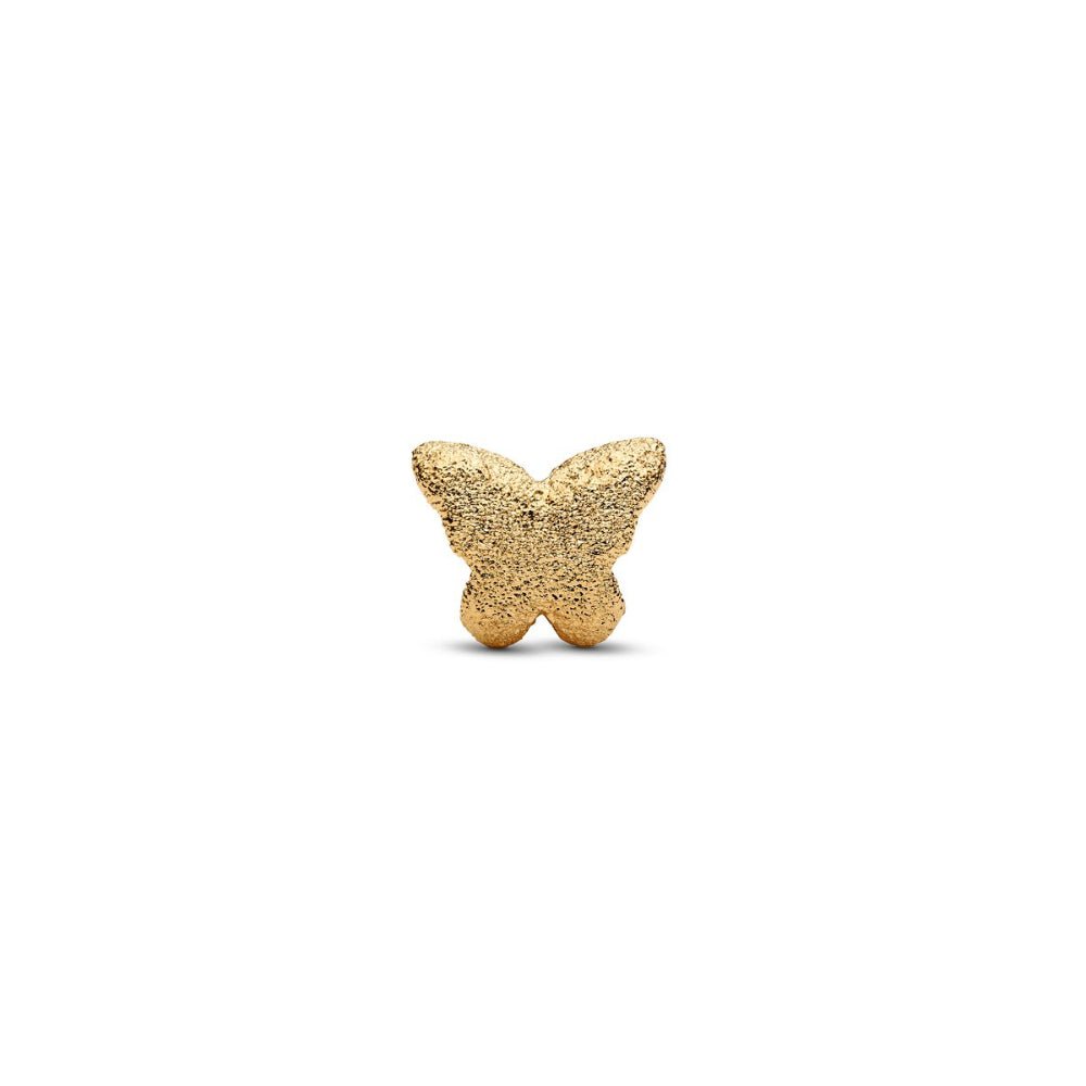 Pandora Moments Gold Textured Butterfly Mini Charm - MococoPandora764046C005700303218700Charms