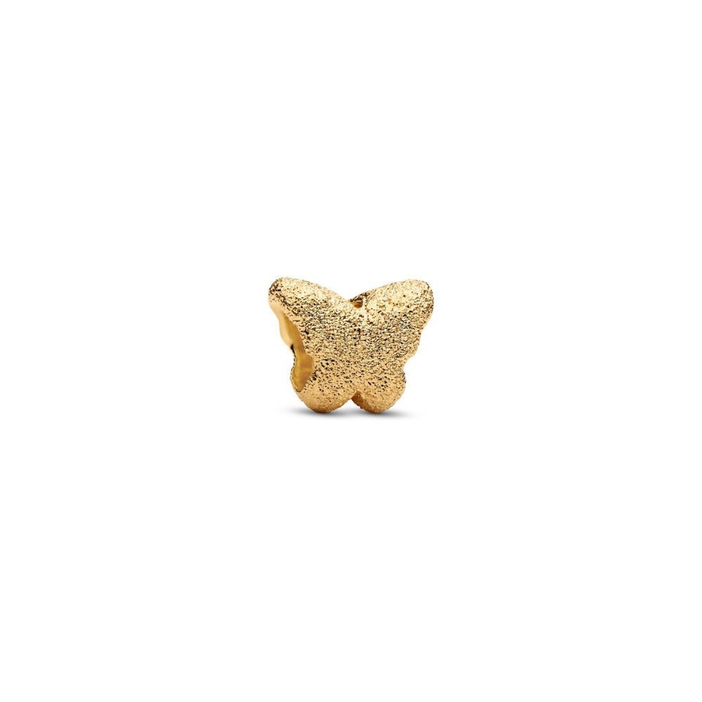 Pandora Moments Gold Textured Butterfly Mini Charm - MococoPandora764046C005700303218700Charms