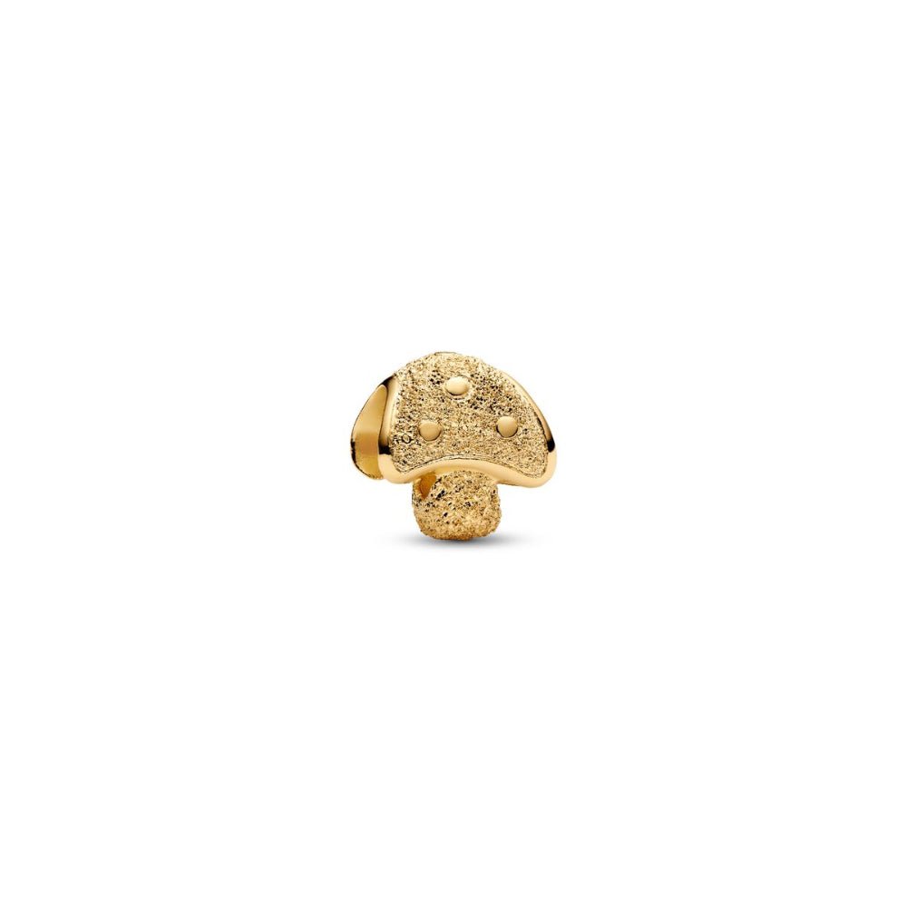 Pandora Moments Gold Textured Mushroom Mini Charm - MococoPandora764048C005700303218885Charms