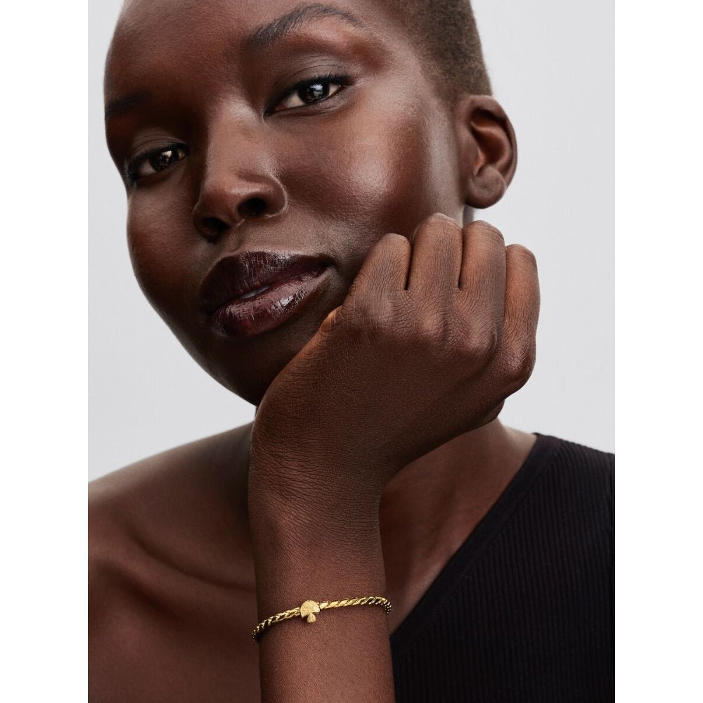 Pandora Moments Gold Textured Mushroom Mini Charm - MococoPandora764048C005700303218885Charms