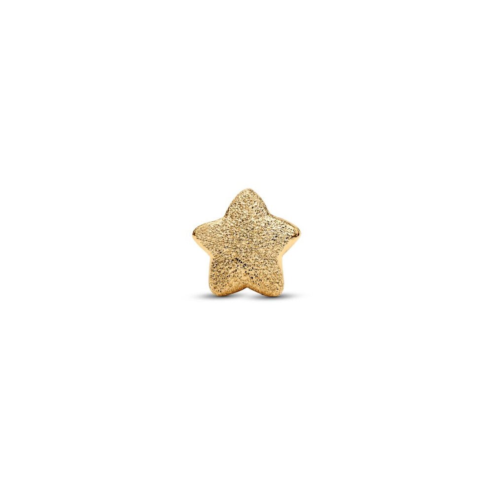 Pandora Moments Gold Textured Star Mini Charm - MococoPandora764050C005700303218694Charms
