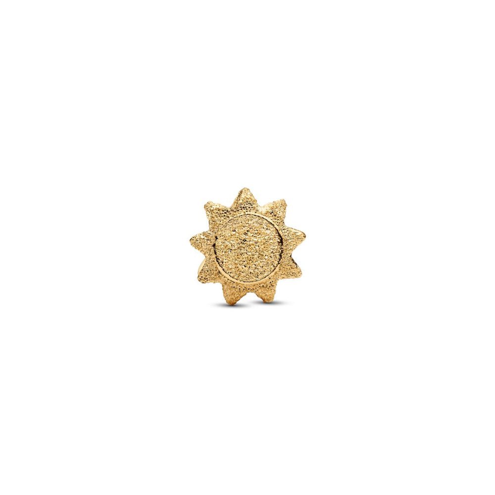 Pandora Moments Gold Textured Sun Mini Charm - MococoPandora764052C005700303218724Charms
