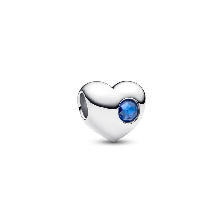 Pandora Moments Silver and Blue Crystal Engravable Heart Princess Charm - MococoPandora794161C095700303219042Charms