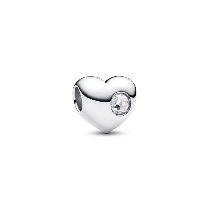 Pandora Moments Silver and Clear Engravable Heart Cubic Zirconia Charm - MococoPandora794161C045700303219028Charms